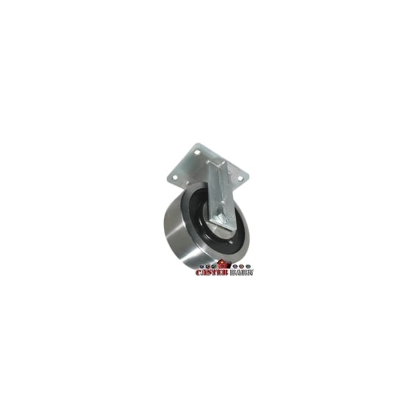 8"x4" Kingpinless Heavy Duty Rigid Caster, Forged Steel Wheel, 18,